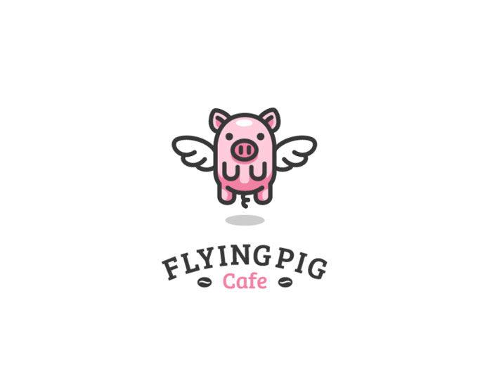 flying-pig Coffee Logo Design: How To Create The Best Coffee Brand