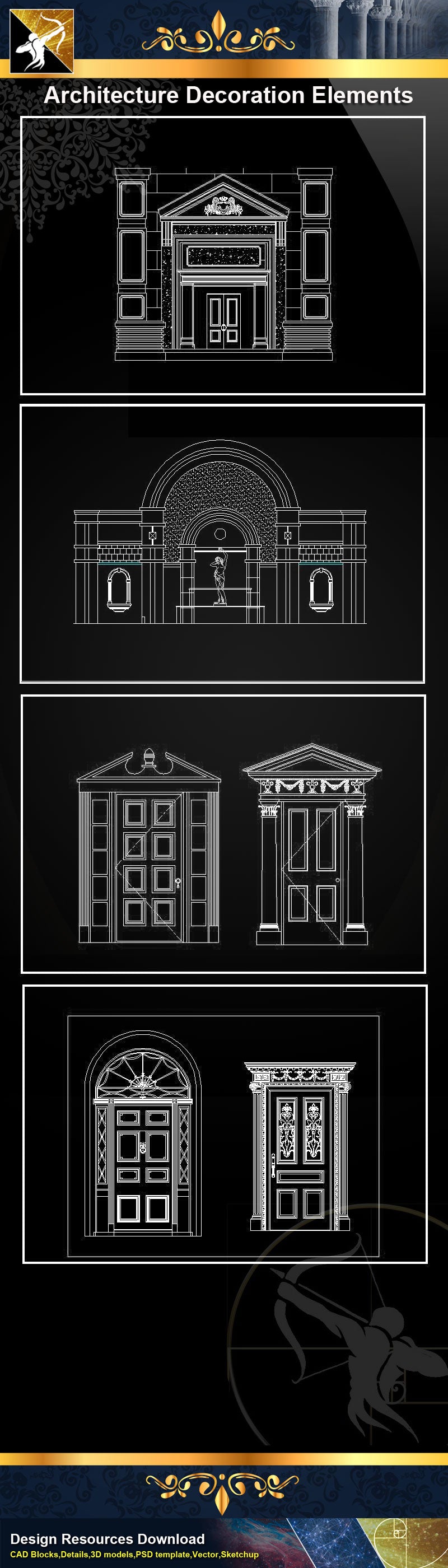 ★Architectural Decorative CAD Elements 04