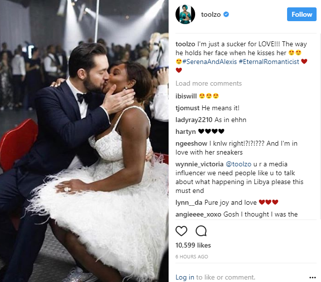 Toolz gushes over the way Serena Williams’ husband kisses her