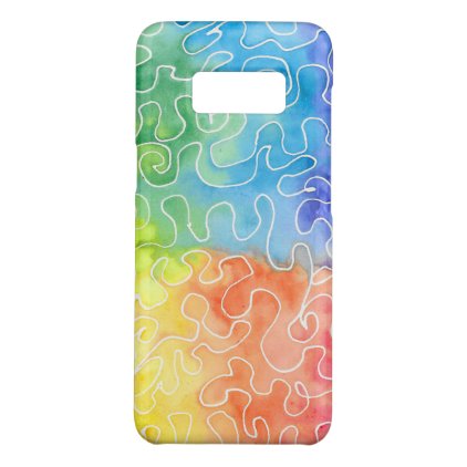 Rainbow Squiggle Watercolour Case-Mate Samsung Galaxy S8 Case