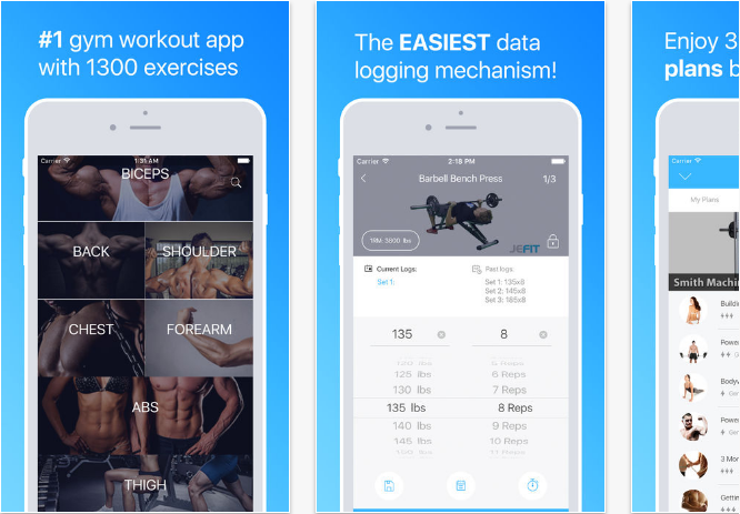 Jefit-Workout Health & Fitness Apps for iPhone and iPad