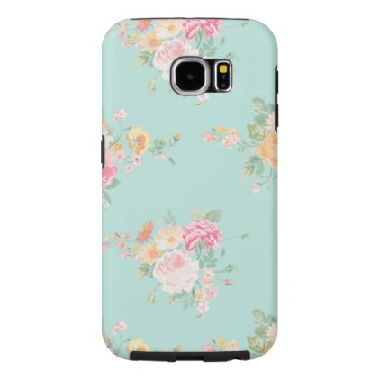 beautiful, mint,shabby chic, country chic, floral, samsung galaxy s6 case