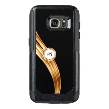 Classy Gold Monogram Emblem Design OtterBox Samsung Galaxy S7 Case