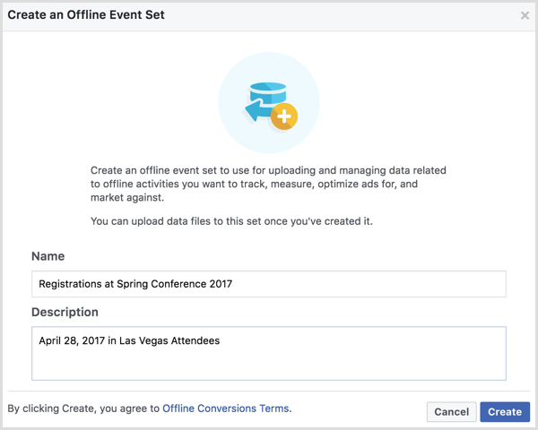 Facebook Business Manager create offline events