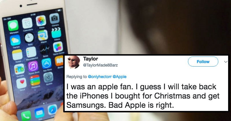 People react on Twitter to the news that Apple's been intentionally slowing down iPhones with updates.