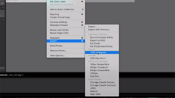 how to export files from lightroom
