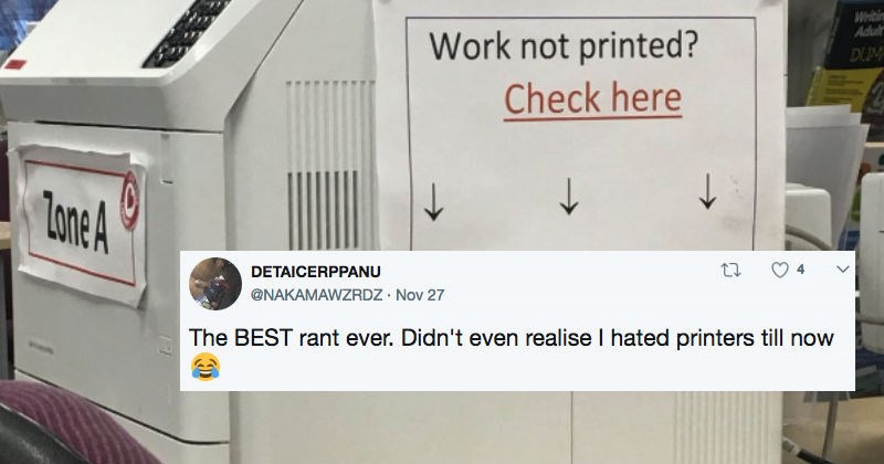 Guy goes on ridiculous rant about why printers are ridiculous pieces of technology.