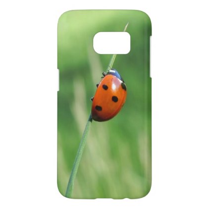 Ladybug on a blade of grass samsung galaxy s7 case