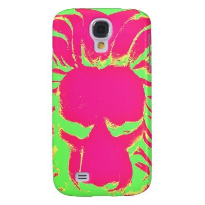 Jungle Lion pink and green phone case