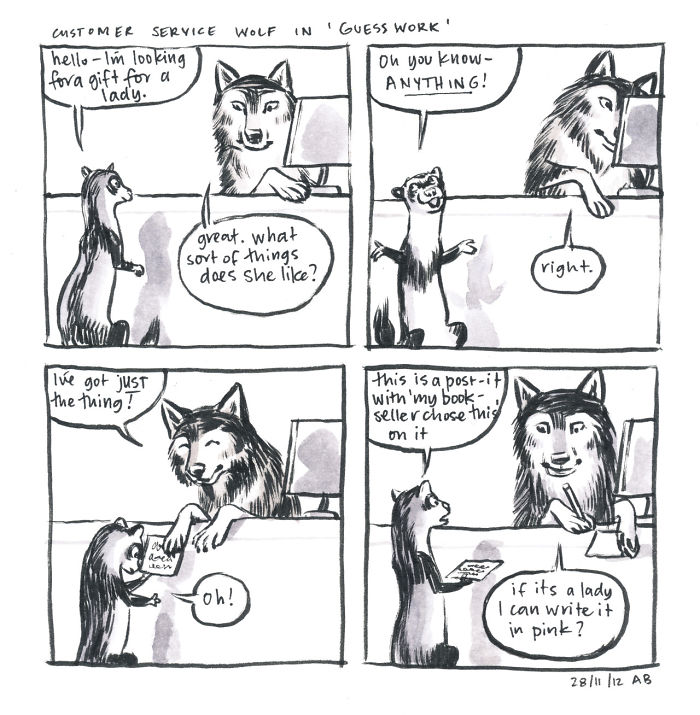 Customer Service Wolf In 'Guess Work'