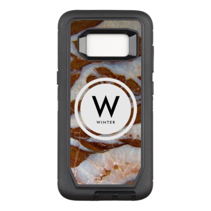 Boudinaged Limestone Rock Monogram OtterBox Defender Samsung Galaxy S8 Case