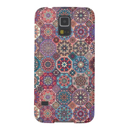 Vintage patchwork with floral mandala elements galaxy s5 case