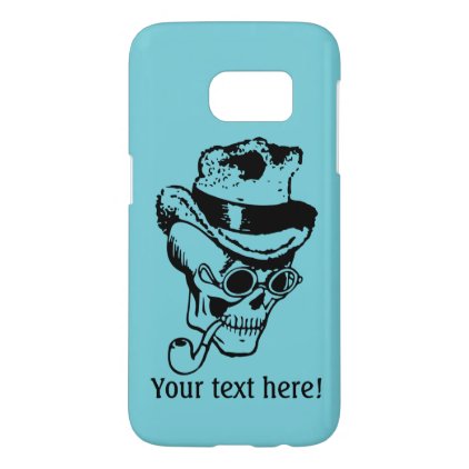Skull, pipe and hat samsung galaxy s7 case