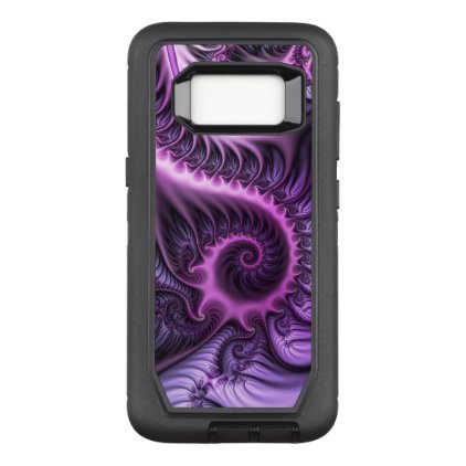 Vivid Abstract Cool Pink Purple Fractal Art Spiral OtterBox Defender Samsung Galaxy S8 Case