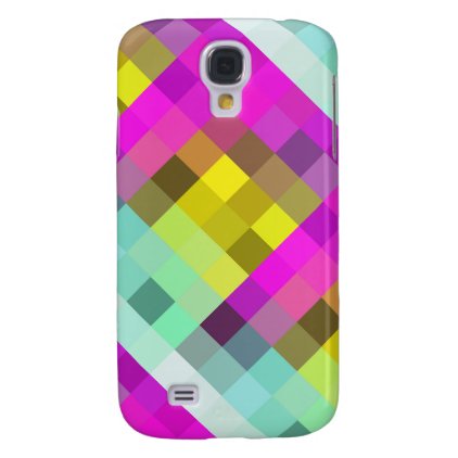 Cool &amp; Popular Neon Colored Mosaic Pattern Galaxy S4 Cover