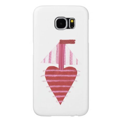 Loveheart Boat Samsung Galaxy S6 Case