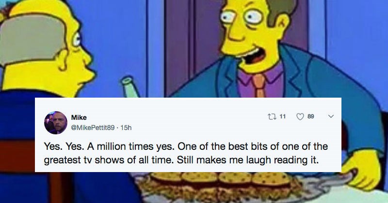 The Simpsons TV writer shares an original draft for the "Steamed Hams" episode, and makes our year.