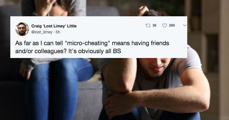 People react on Twitter to the new microcheating trend.