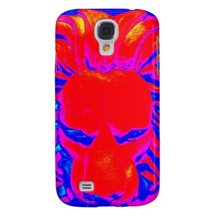 Jungle Lion red and blue phone case