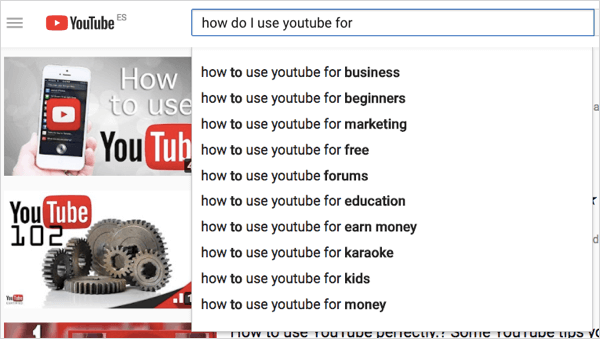 youtube search terms