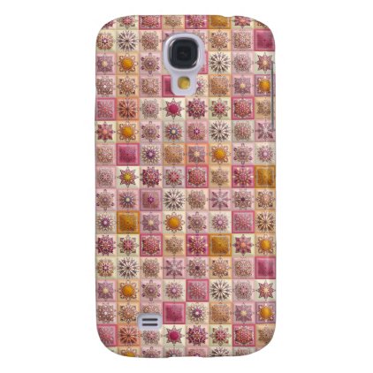 Vintage patchwork with floral mandala elements samsung s4 case