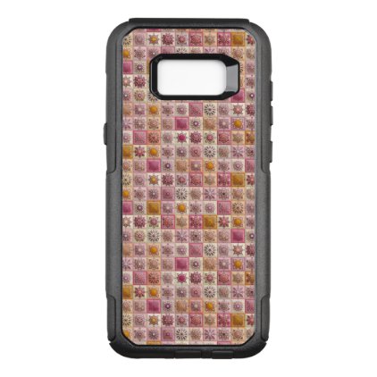 Vintage patchwork with floral mandala elements OtterBox commuter samsung galaxy s8+ case