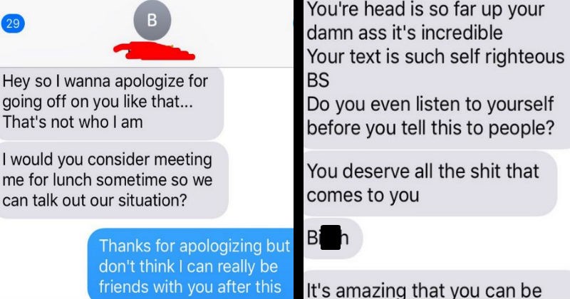 Guy has a total freakout after he gets turned down by girl who was his friend on text.
