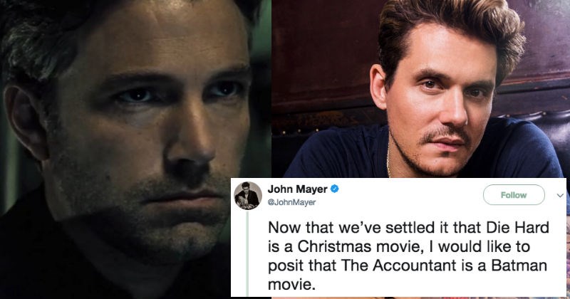 John Mayer tweets out a ridiculous theory on Twitter about Batman.