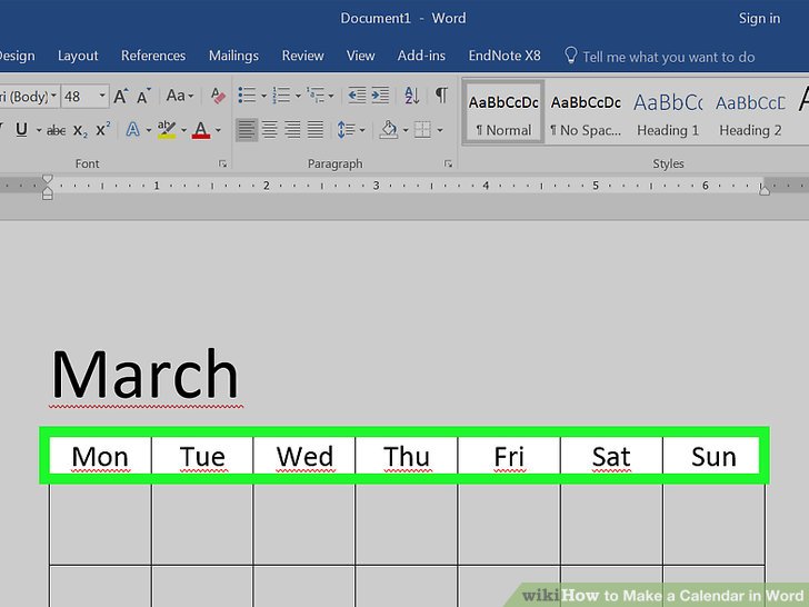 Make a Calendar in Word Step 13 Version 2.jpg