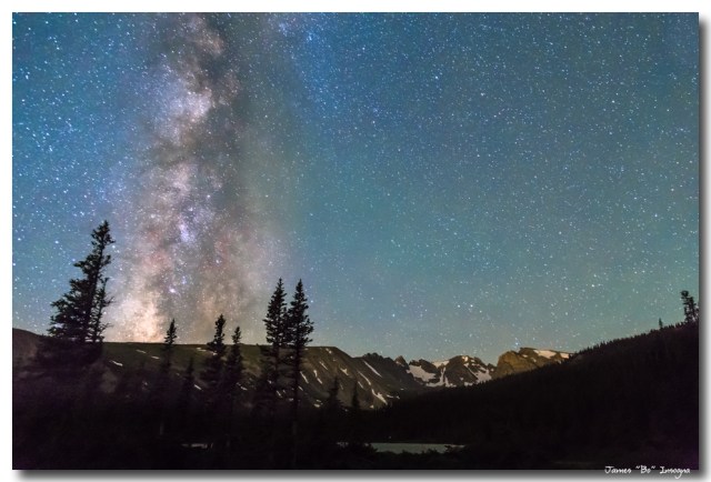 Middle of the Night Milky Way Above the Rocky Mountains