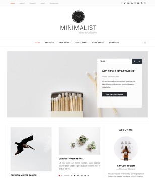 Minimalist Clean Blogger Templates