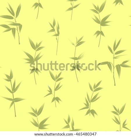 Seamless wallpaper of bamboo leaves pattern.