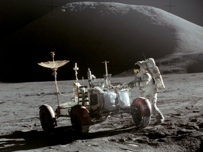 Apollo 15 Lunar Rover And Irwin