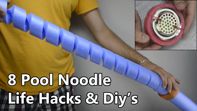 Spiral-Cut Pool Noodles Make Great All-Purpose Cushions