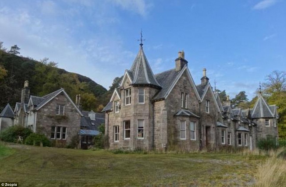 A Highland mansion belonging to one of Britai's richest men - and used by Prince Charles and Diana, Princess of Wales - is being sold at a knockdown £450,000