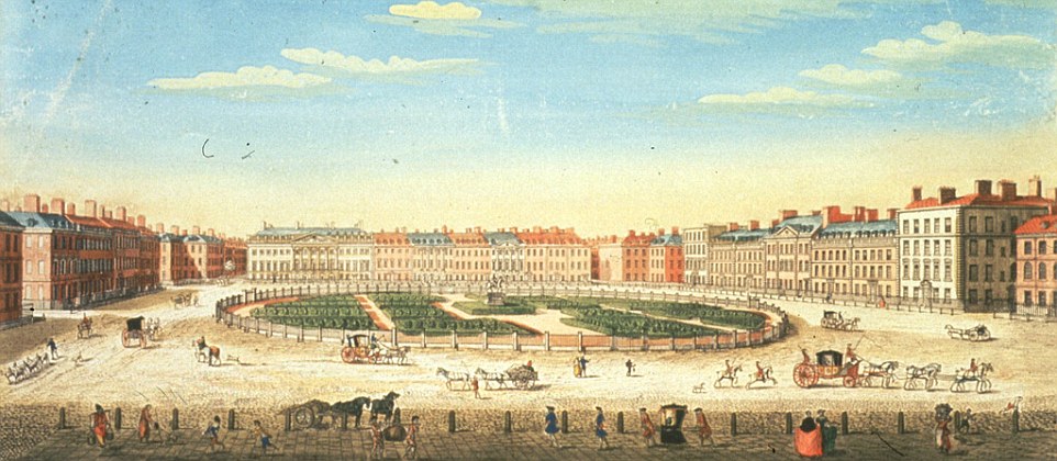 The Grosvenor family's first development was in Mayfair, central London, in the early 18th century (Grosvenor Square, pictured) 
