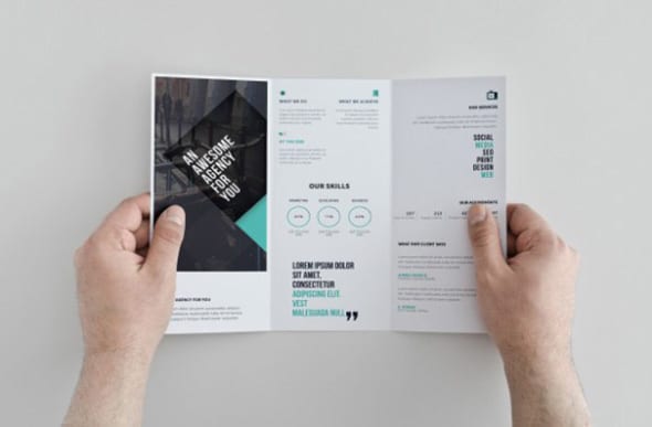 10 Free Tri-Fold PSD Company Brochure Template