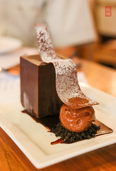 Park Avenue Chocolate Cube with chocolate ancho sorbet