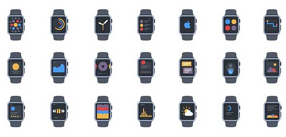 14-20-Flat-Apple-Watch-Icons-Vector