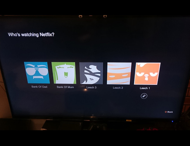Dad figured out how to rename our users on Netflix