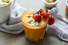 Roasted tomato & pumpkin soup