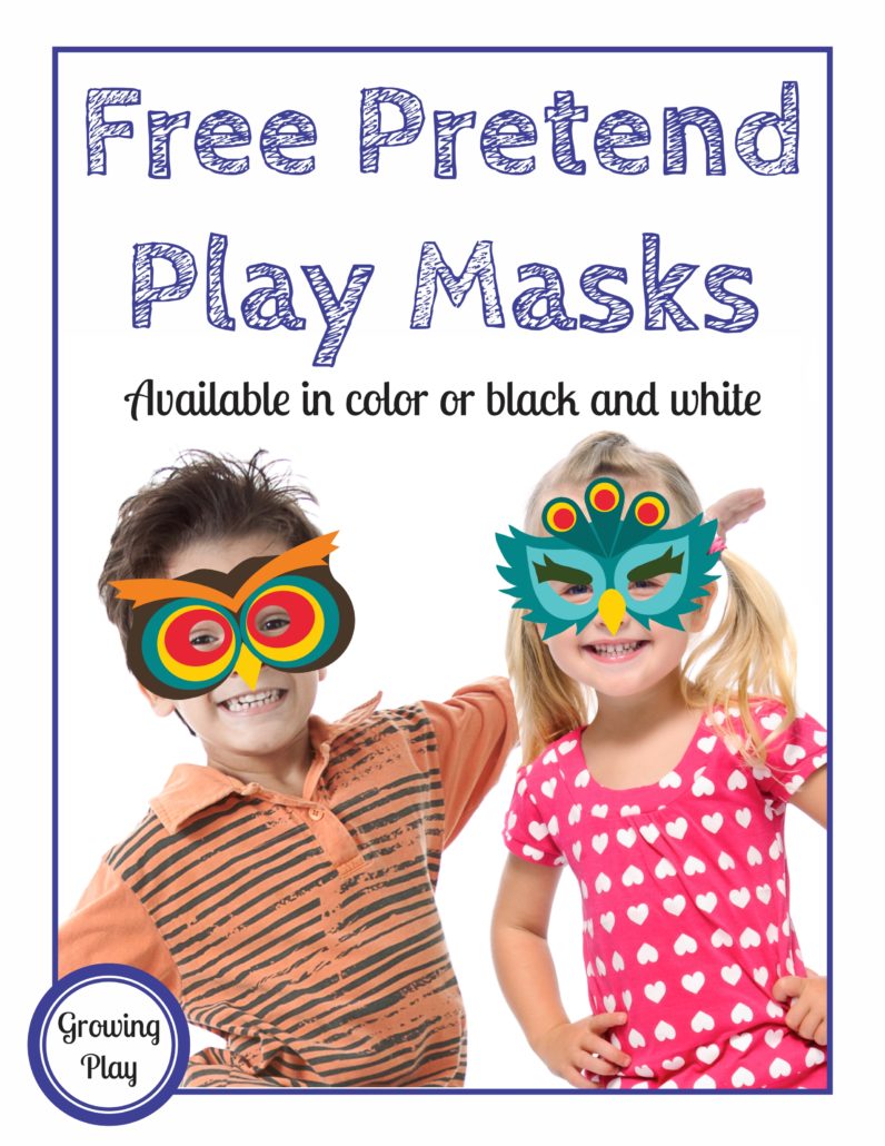 Pretend Play Masks Freebie