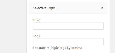 wordpress plugin for displaying selective tags cloud