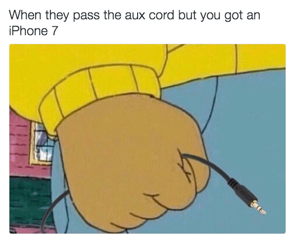 image memes headphones The "Pass the Aux Chord" Meme Might Become a Thing of the Past Thanks to iPhone7