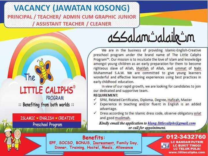 Jawatan Kosong @ The Little Calliphs Program