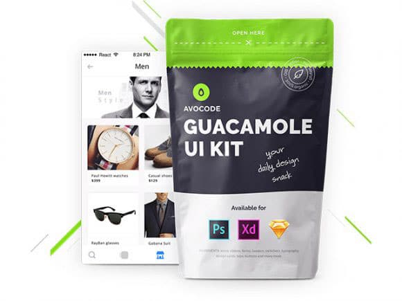 9-Guacamole--Free-UI-kit-for-Photoshop,-Xd-&-Sketch