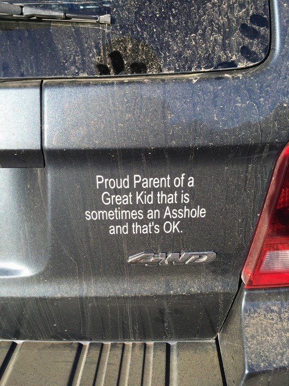 bumper sticker,parenting