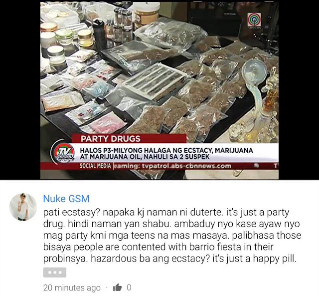 'Napaka KJ naman ni Duterte'. This Netizen Complains About Prohibition of Ecstasy and Goes Viral