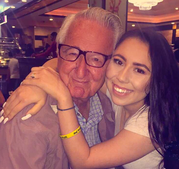 Meet Melanie Salazar, 18, and her 82-year-old grandfather, Rene Neira. They aren't just family — they're classmates, too.