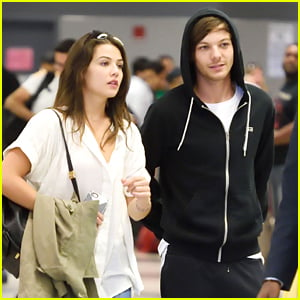 Louis Tomlinson & Danielle Campbell Jet Into JFK For New York Trip